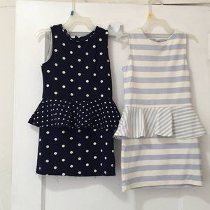 2 piece H&M Peplum Girls Dress Bundle Set Size 2-4